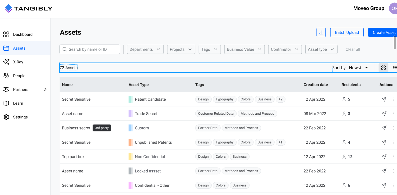 Partnership workflow - labeling 3rd party assets for assets created by partner