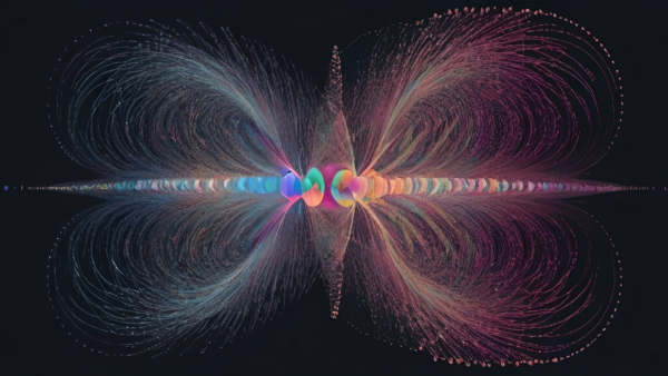 An AI-generated visualization of how generative AI works.